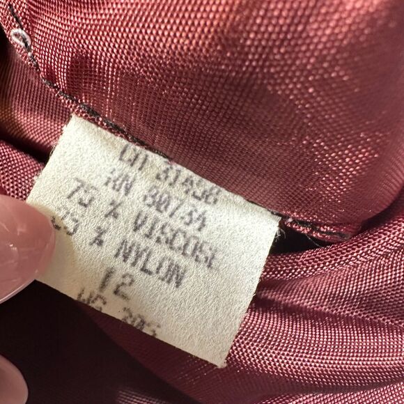 BCBG Max Azria Pencil Skirt Women's Size 12 Gray Vertical Stripe New - Picture 8 of 10